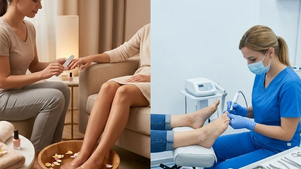 Rozdiel medzi medicinálnou a klasickou pedikúrou